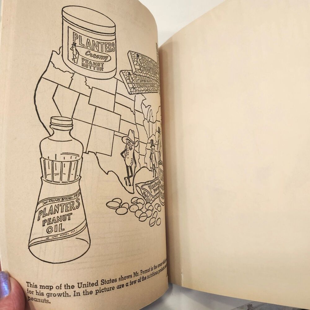 Presidents of the United States to Color Book 1969 Saalfield Mr. Peanut History - Picture 7 of 8